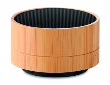 Logo trade promotional products image of: 3W Bamboo wireless speaker