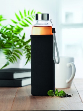 Logo trade promotional giveaways image of: Single wall glass bottle 500ml