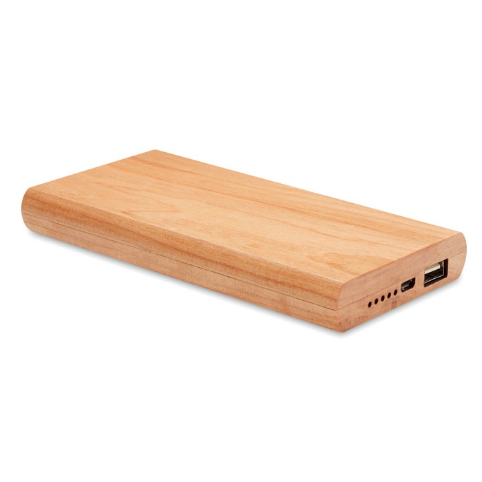 Logotrade promotional merchandise picture of: Power bank 4000 mAh Bamboo ARENA POWER