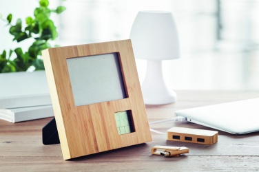 Logo trade promotional items picture of: Photo frame with weather statio