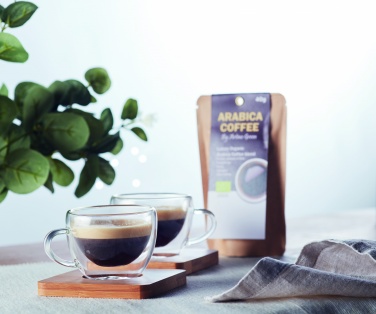 Logo trade advertising product photo of: Set of 2 double wall espresso