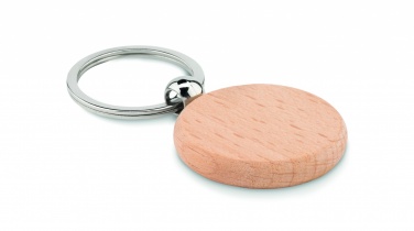 Logotrade business gift image of: Round wooden key ring Saldus