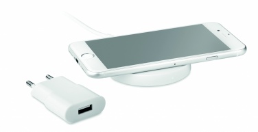 Logo trade corporate gifts picture of: Wireless charger travel set