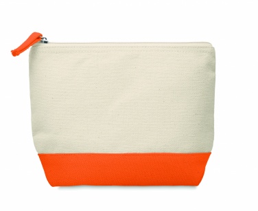 Logo trade advertising products picture of: Bicolour cotton cosmetic bag