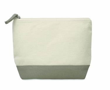 Logo trade business gifts image of: Bicolour cotton cosmetic bag