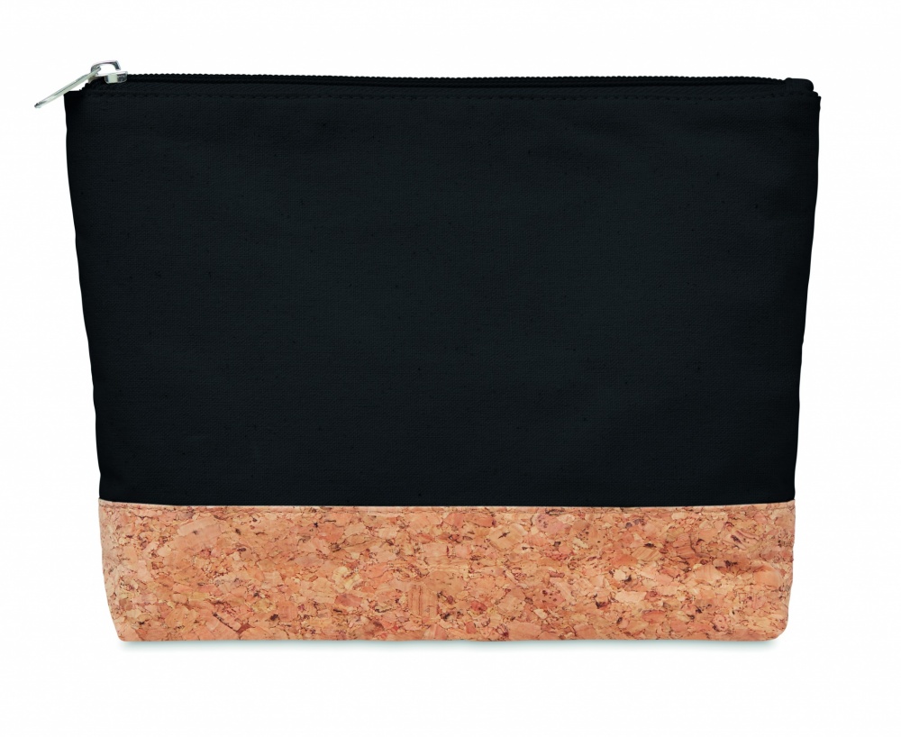 Logo trade advertising products picture of: Cork & cotton cosmetic bag