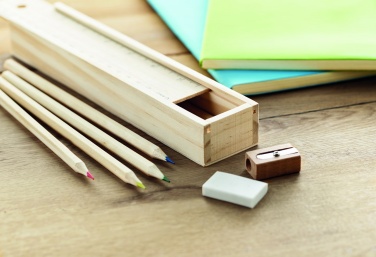 Logotrade promotional merchandise picture of: Stationery set in wooden box