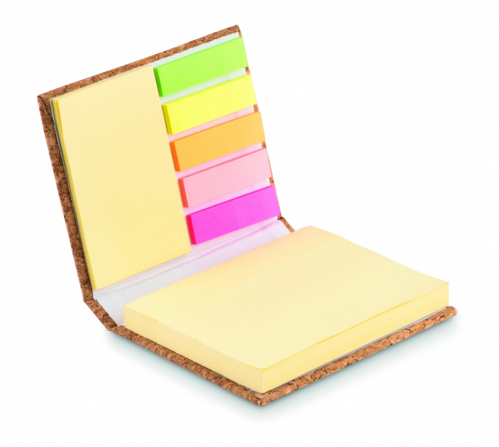 Logotrade promotional item picture of: Cork sticky note memo pad