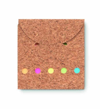 Logo trade advertising products image of: Cork sticky note memo pad