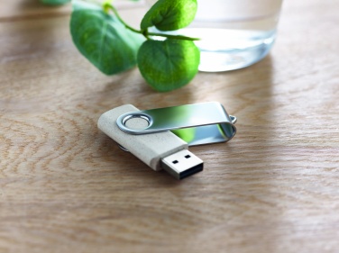 Logo trade promotional items image of: Wheat straw PP 50/50 USB 16GB