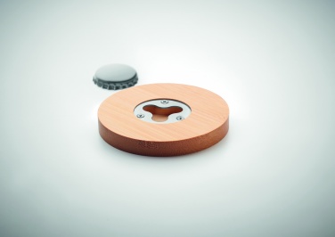 Logo trade promotional gifts image of: Bamboo bottle opener/ coaster DAKAI