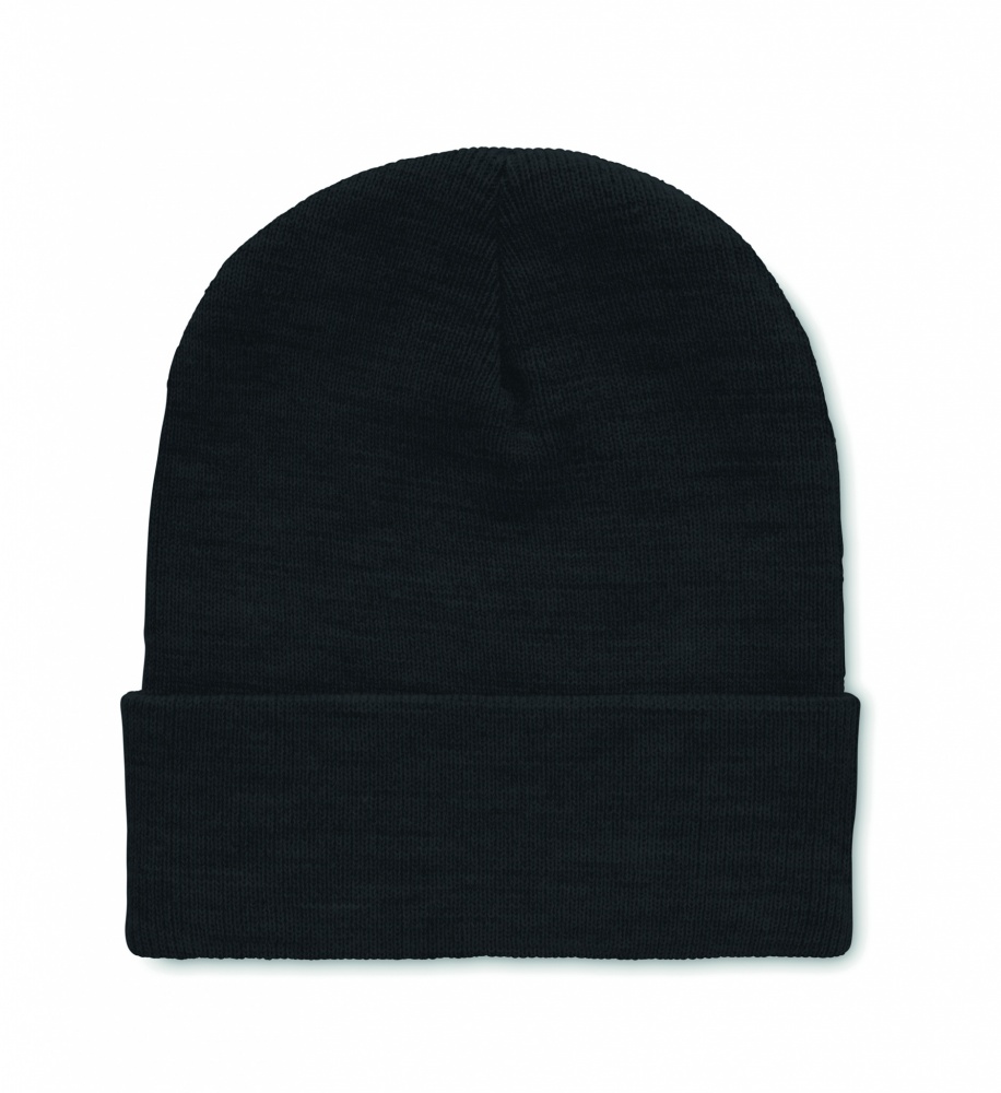 Logo trade corporate gift photo of: Beanie in RPET with cuff
