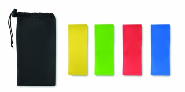 Logo trade promotional giveaways image of: Set of 4 TPE fitness bands