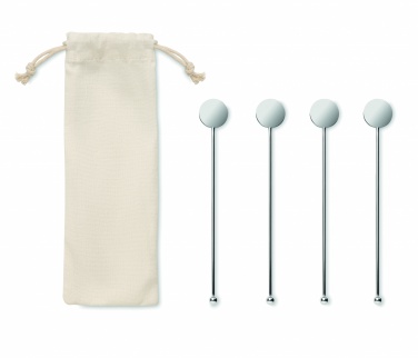 Logo trade promotional products image of: Stainless steel stirrers set
