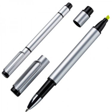 Logo trade promotional giveaways picture of: Metal duo pen GETAFE