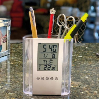 Logotrade promotional gift image of: Acrylic desk pen holder MADRID