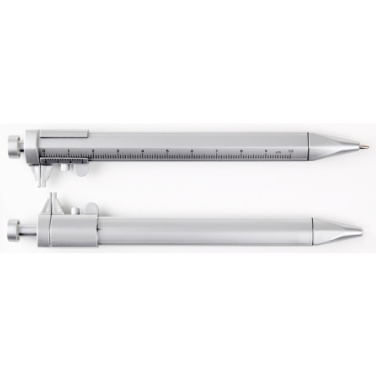 Logotrade business gift image of: Plastic ballpen with sliding calliper PRESCOT