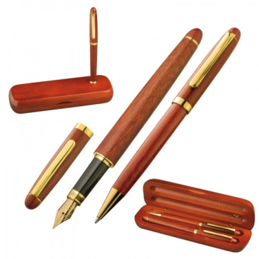 Logotrade business gifts photo of: Rosewood writing set OXFORD