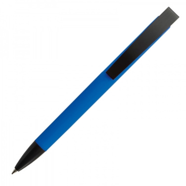 Logo trade promotional giveaway photo of: Metal ballpen soft touch BRESCIA