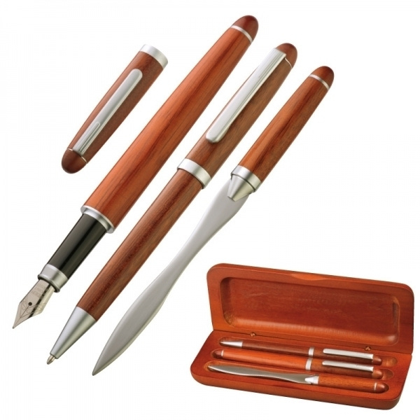 Logotrade business gift image of: Rosewood writing set BANGKOK