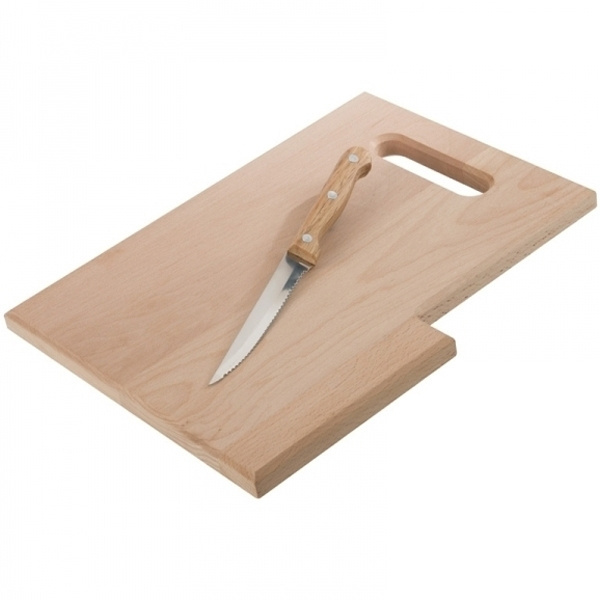 Logo trade promotional gifts image of: Wooden board with knife LIZZANO