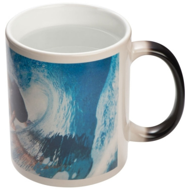 Logo trade promotional giveaways image of: Colour-changing sublimation mug SIRMIONE 300 ml