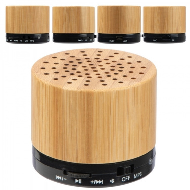 Logo trade advertising products image of: Bamboo bluetooth speaker FLEEDWOOD