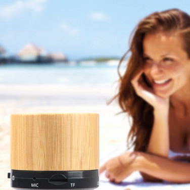 Logo trade corporate gifts picture of: Bamboo bluetooth speaker FLEEDWOOD