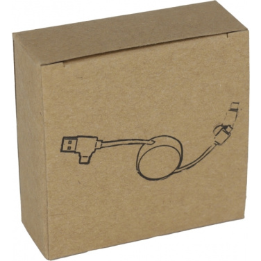 Logotrade promotional giveaway image of: Bamboo charging cable GRONINGEN