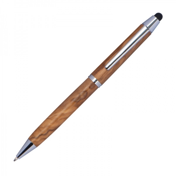 Logo trade promotional products picture of: Wooden ballpen with touch function ERFURT