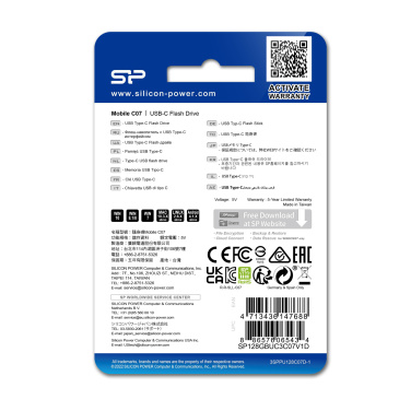 Logo trade promotional products image of: PENDRIVE SILICON POWER MOBILE - C07 3.2 32GB