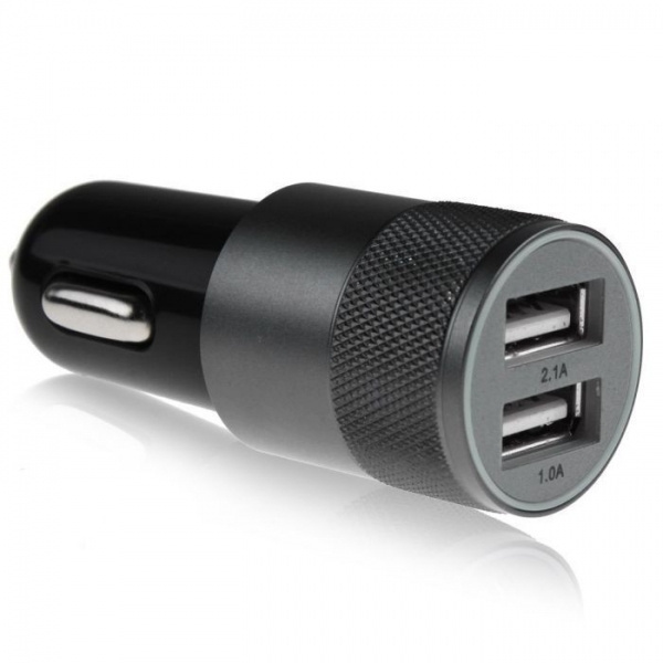 Logo trade promotional giveaways picture of: Metal car charger