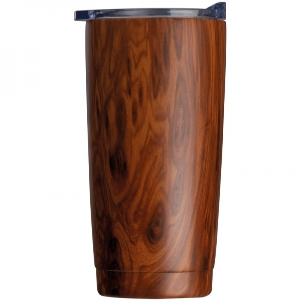 Logotrade business gifts photo of: Stainless steel mug with wooden look COSTA RICA 550 ml