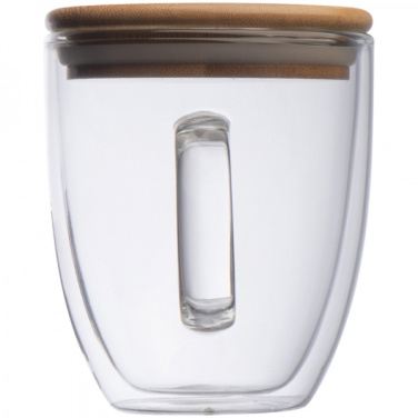 Logo trade promotional items image of: Double-walled glass cup GERTHE 350 ml