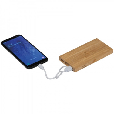 Logotrade corporate gift picture of: Bamboo power bank KATOWICE