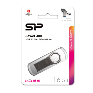 Logotrade corporate gifts photo of: Pendrive 3.0 Silicon Power JEWEL J80 TITANIUM 16GB