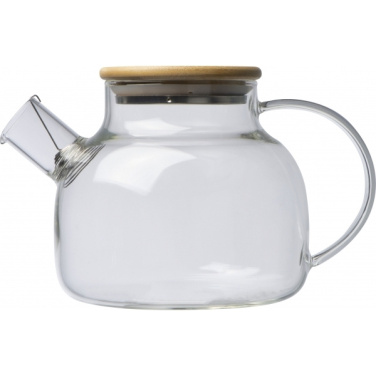 Logo trade promotional gifts picture of: Glass jug with bamboo lid FRANKFURT 1000ml