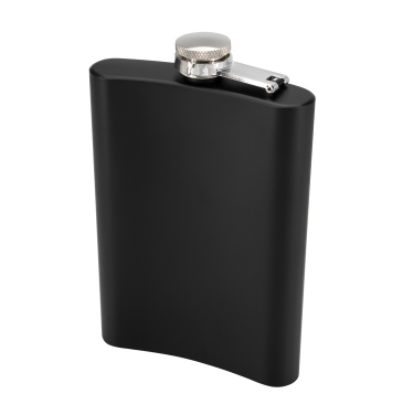 Logo trade promotional items image of: Hip flask OLYMPOS Schwarzwolf