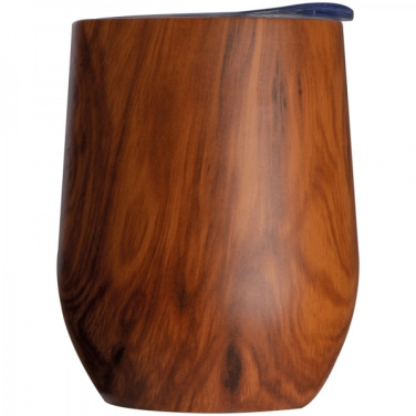 Logotrade promotional items photo of: Stainless steel mug with wooden look BRIGHTON 380 ml
