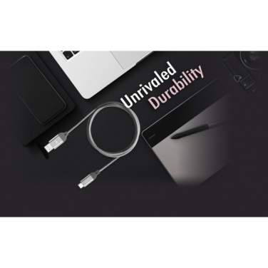 Logotrade corporate gift picture of: Nylon data transfer cable LK30 Type - C Quick Charge 3.0