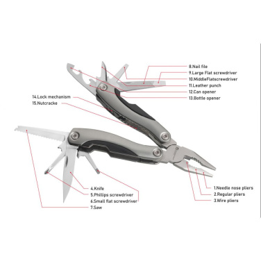 Logo trade advertising product photo of: Multitool ARMADOR NEW Schwarzwolf