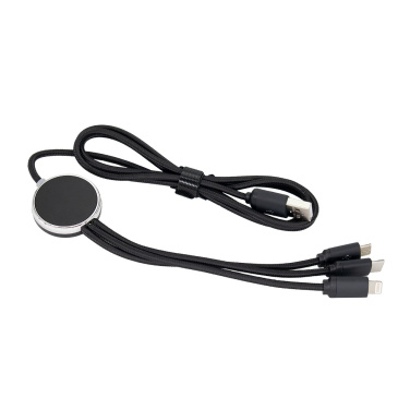 Logo trade promotional gift photo of: 3in1 long cable with elighted logo for engraving, W201TG