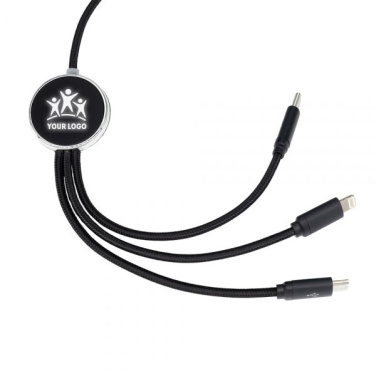 Logotrade promotional giveaway picture of: 3in1 long cable with elighted logo for engraving, W201TG