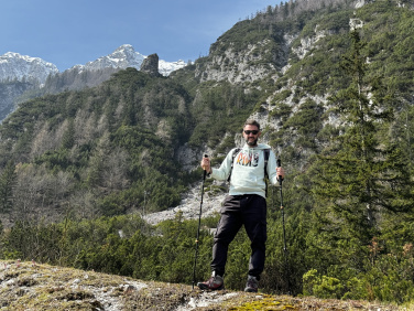 Logo trade promotional item photo of: Trekking poles DENALI Schwarzwolf