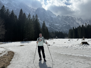 Logo trade business gifts image of: Trekking poles DENALI Schwarzwolf