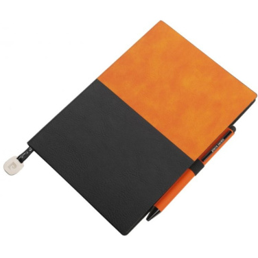 Logo trade promotional giveaways image of: Notepad A5 & ballpoint pen REPORTER Pierre Cardin