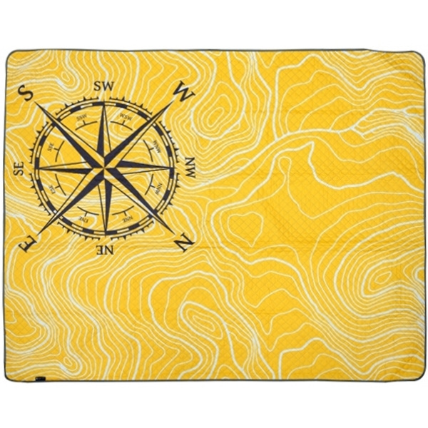 Logotrade advertising product image of: Foldable picnic blanket ALVERNIA Schwarzwolf