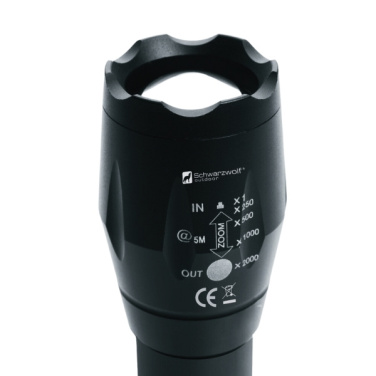 Logotrade promotional merchandise photo of: Flashlight DELGADA Schwarzwolf