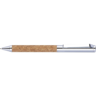 Logo trade advertising product photo of: Twist-ballpen metal and cork LILLEHAMMER