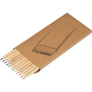 Logo trade promotional giveaways picture of: 12-piece crayon set MENORCA